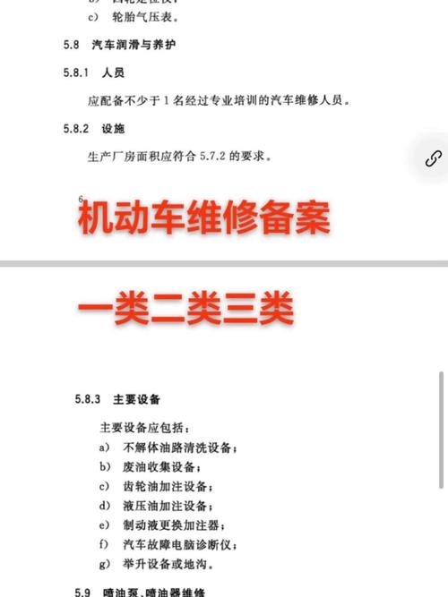机动车维修经营备案详解 一类、二类、三类汽修店的资质要求与办理指南